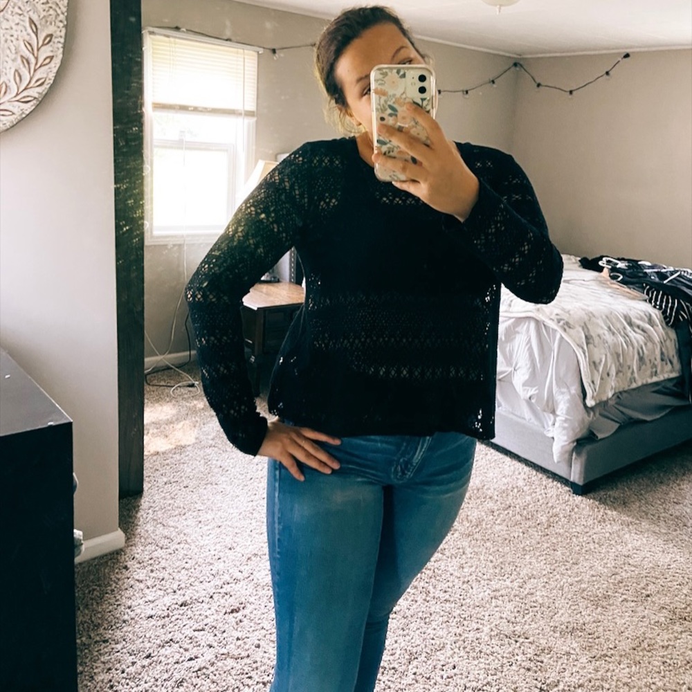 Mesh black top from aeropostale